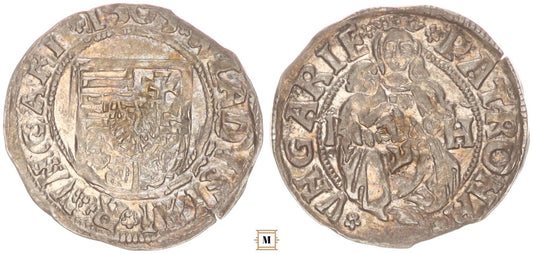 II.Ulászló 1490-1516 Denár ÉH 646 Veretkettőződés