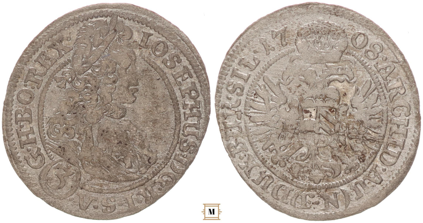 I.József 3 Krajcár 1708 FN Breslau