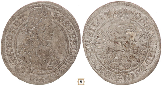 I.József 3 Krajcár 1708 FN Breslau