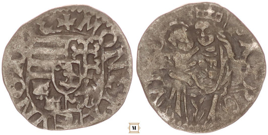 I.Mátyás 1458-1490 Denár S-W Bécs ÉH 569