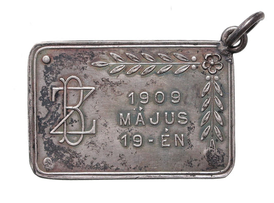 Kolozsvári egyetem zászlóavatás 1909. május 19. ezüst zseton