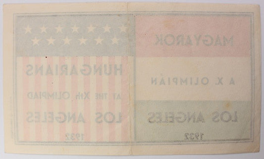 Los Angeles 1932 Nyári Olimpiája, A Magyar csapat bőröndcímkéje