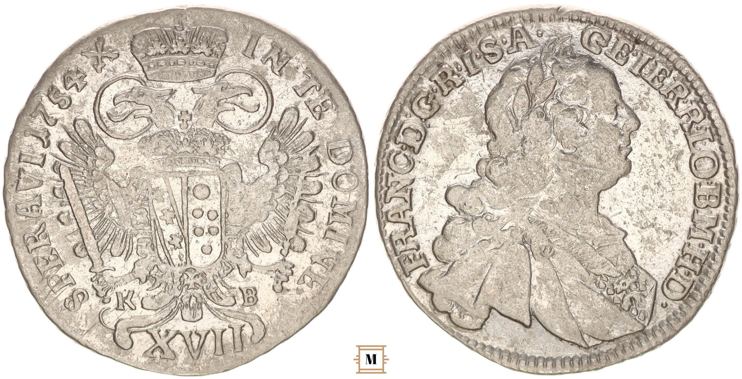 Lotharingiai Ferenc 17 krajcár 1754 KB
