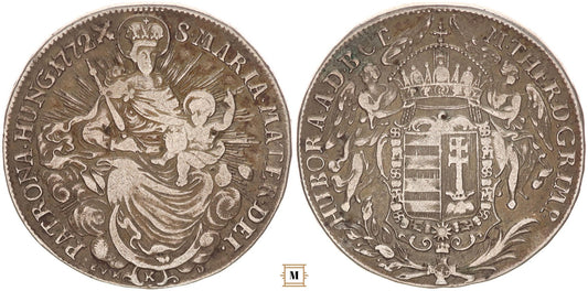 Mária Terézia 1/2 tallér 1772 K/EVMD RR!
