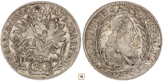 Mária Terézia 20 krajcár 1780 IB-N Nagybánya