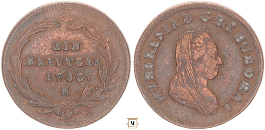 Mária Terézia Ein Kreutzer 1780 K
