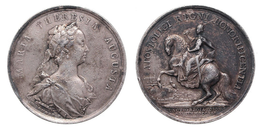 Mária Terézia koronázási érem Pozsony 1741