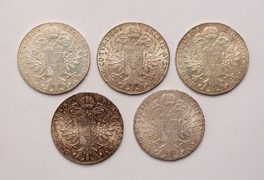 Mária Terézia tallér 1780 S.F. 5db-os lot