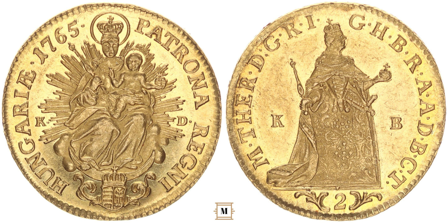Mária Terézia 2 dukát 1765 KB-KD
