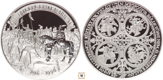 Millecentárium 896-1996 színezüst