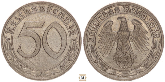 Németország 50 reichspfennig 1939 A