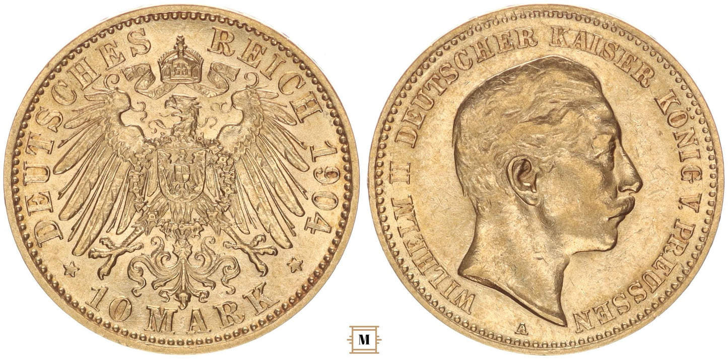 Poroszország 10 márka 1904 A