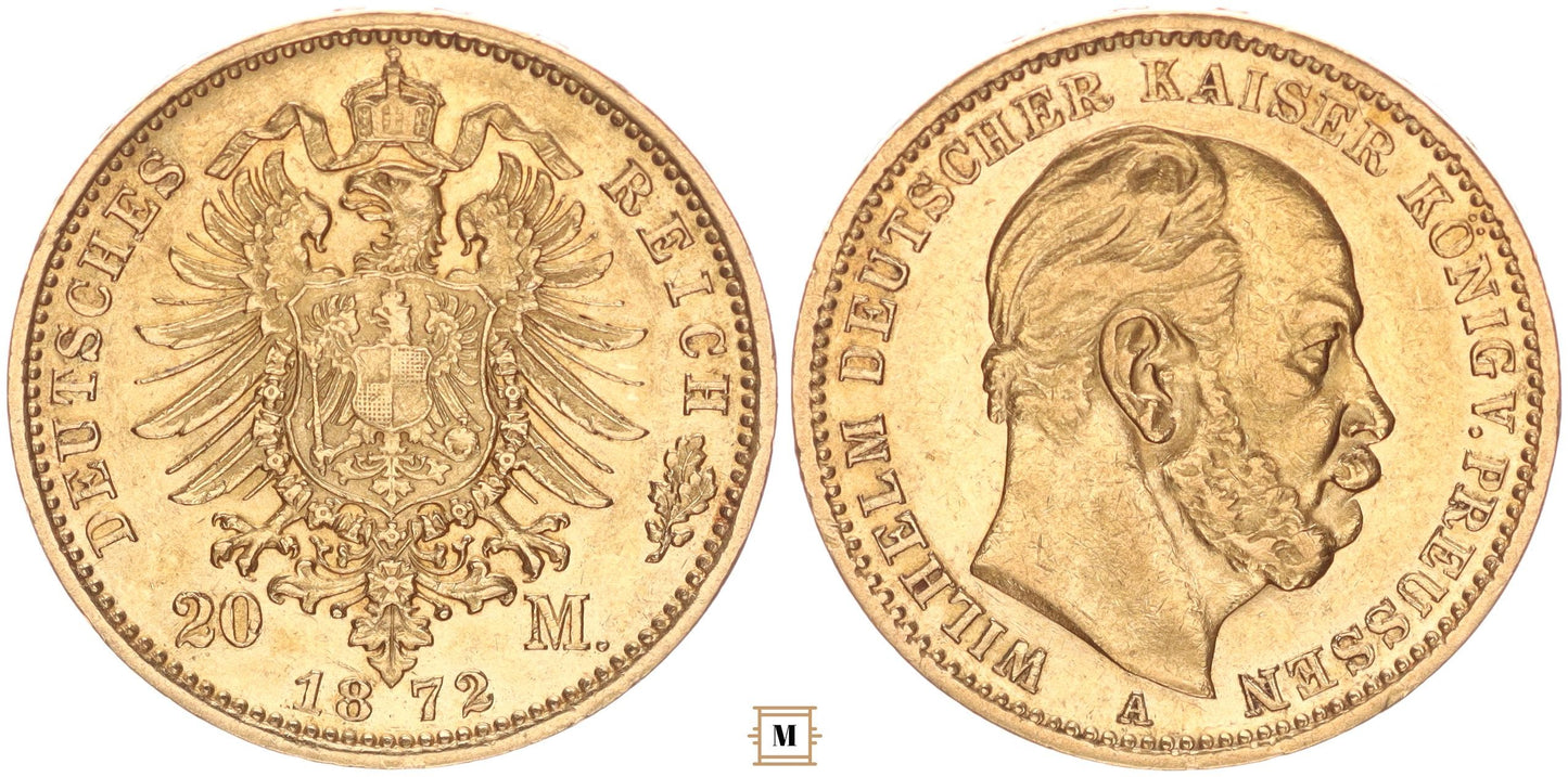 Poroszország 20 márka 1872 A