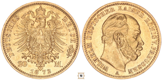 Poroszország 20 márka 1872 A