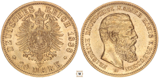 Poroszország 20 márka 1888 A