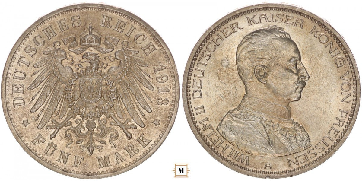 Poroszország 5 márka 1913