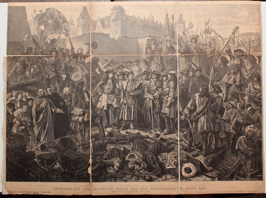 Sobieski János, Bécs felszabadítása 1683 fametszet