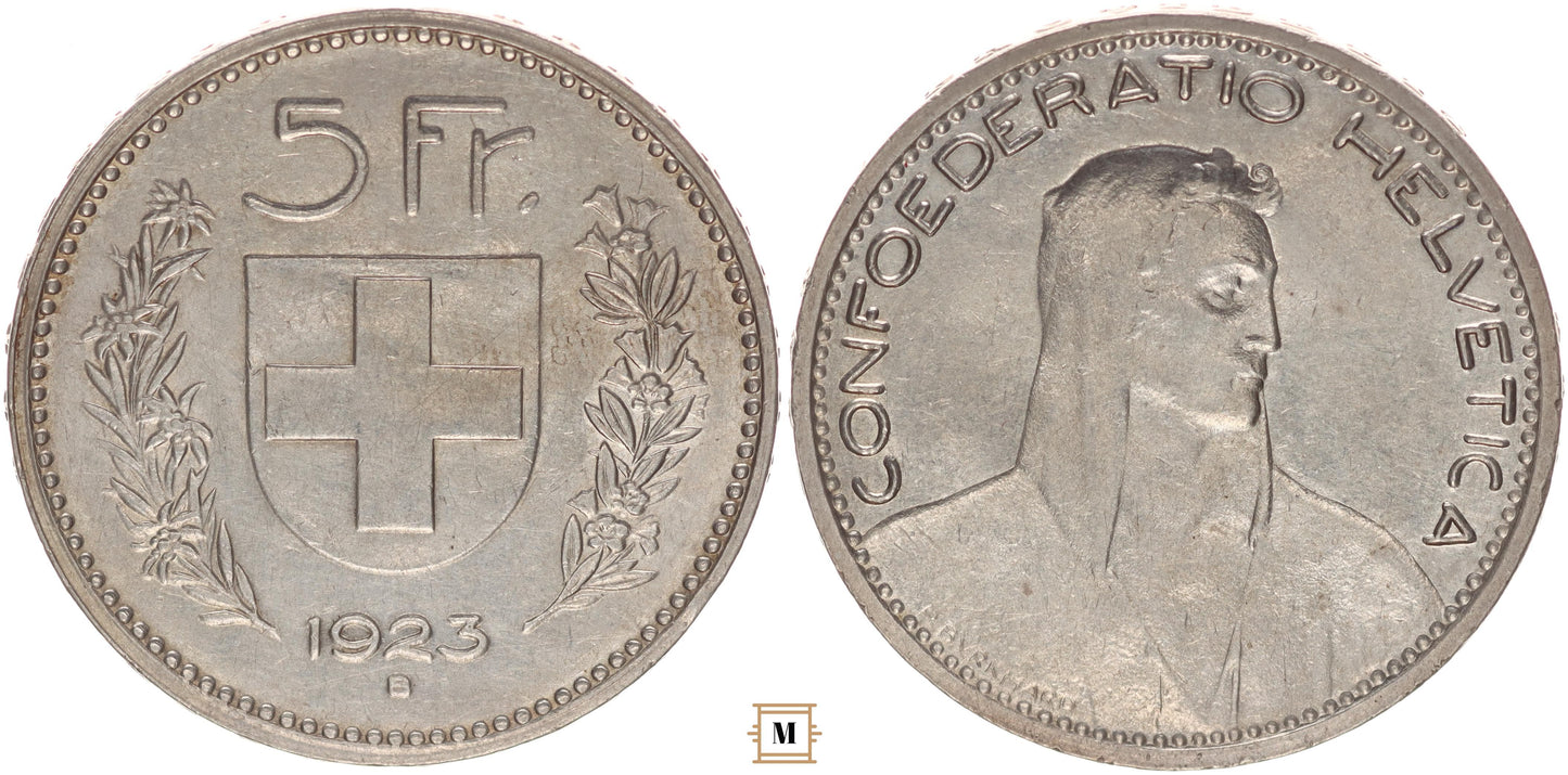 Svájc 5 francs 1923 B