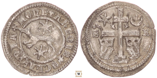 Szlavón denár V. István 1245/1270-72 S-R