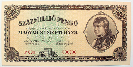 Százmillió pengő 1946 MINTA