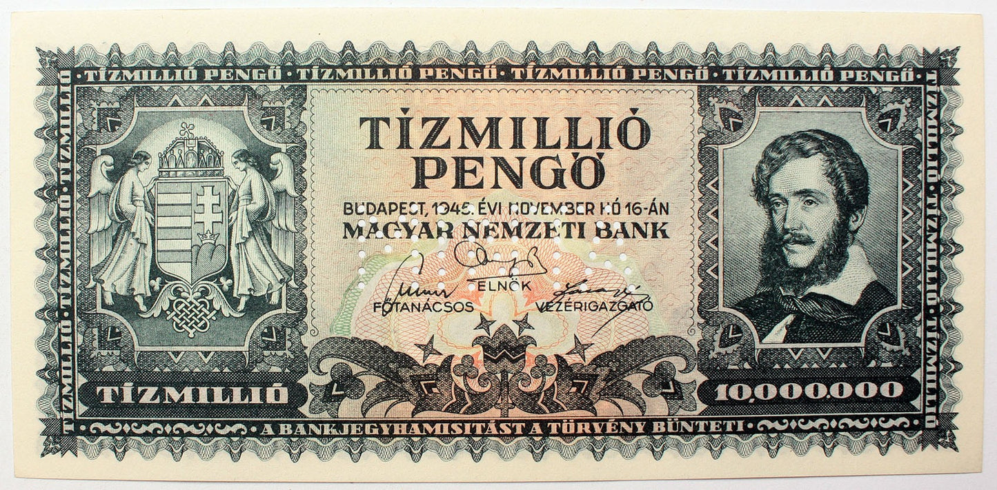 Tízmillió pengő 1945 MINTA