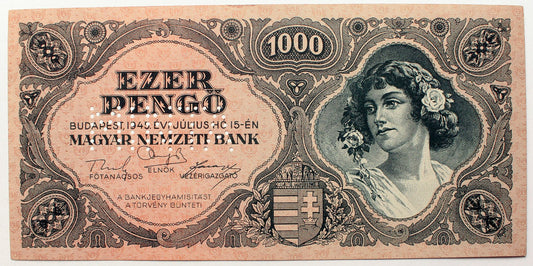 Ezer pengő 1945 MINTA