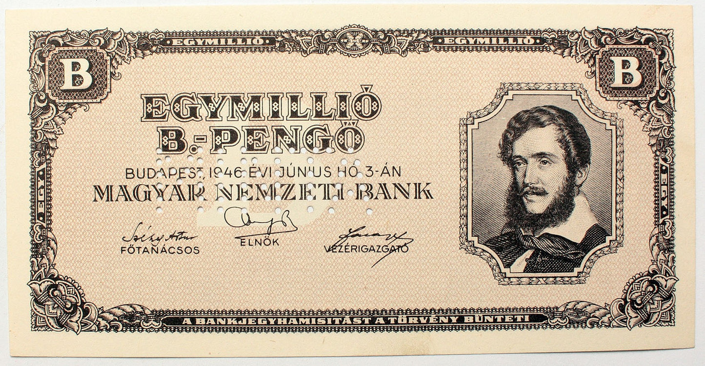 Egymillió B.-Pengő 1946 MINTA