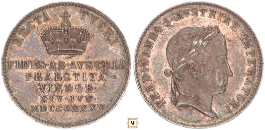 V. Ferdinánd Bécs hódolata 1835 zseton