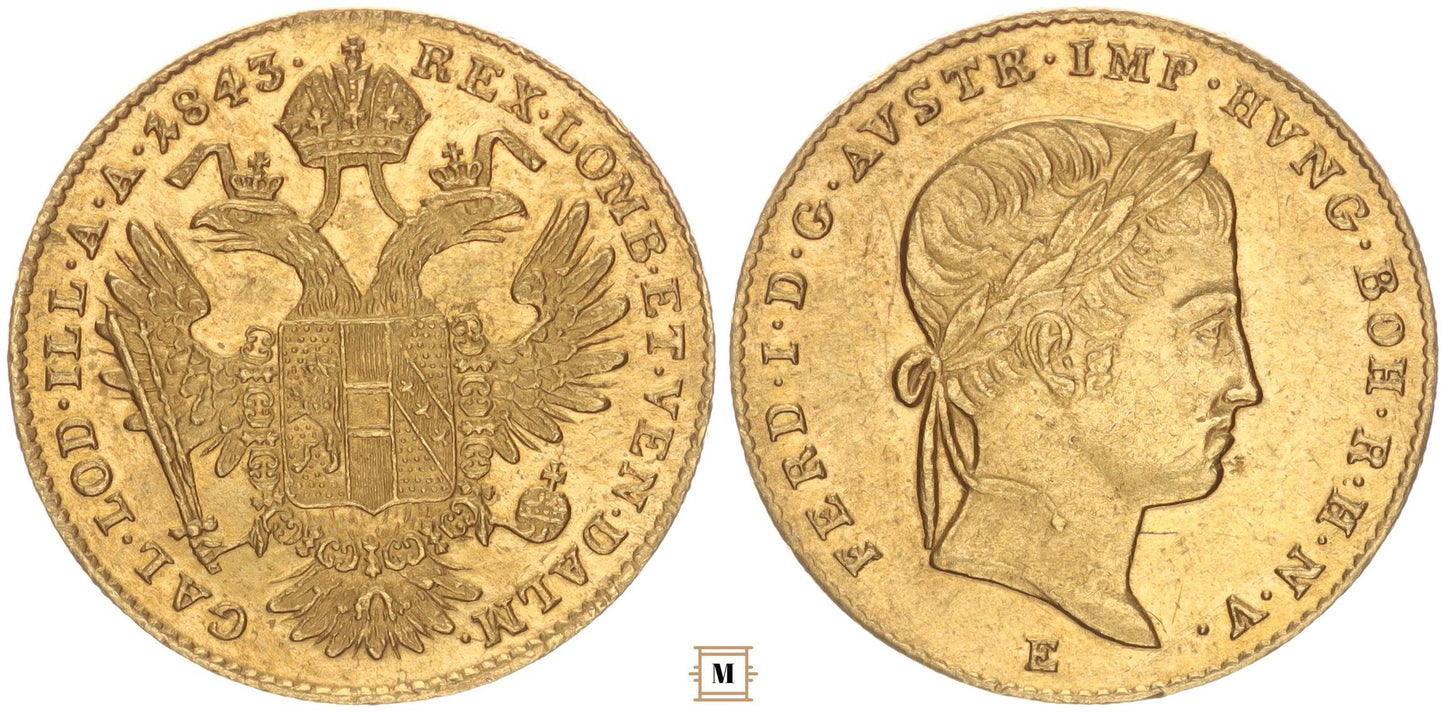 V. Ferdinánd dukát 1843 E