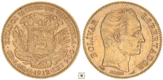 Venezuela 20 bolivares 1912