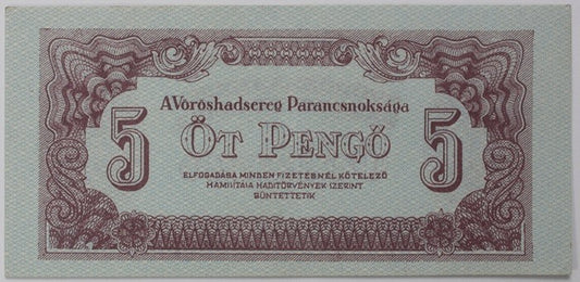 Vöröshadsereg 5 Pengő 1944